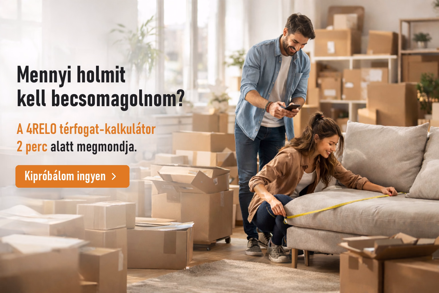 4RELO térfogat-kalkulátor – számolja ki, mennyi holmija van